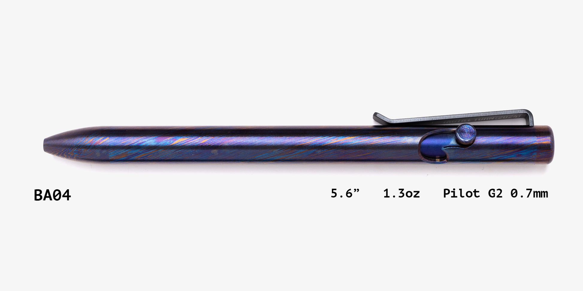 Full Titanium Damascus Bolt Action Pens