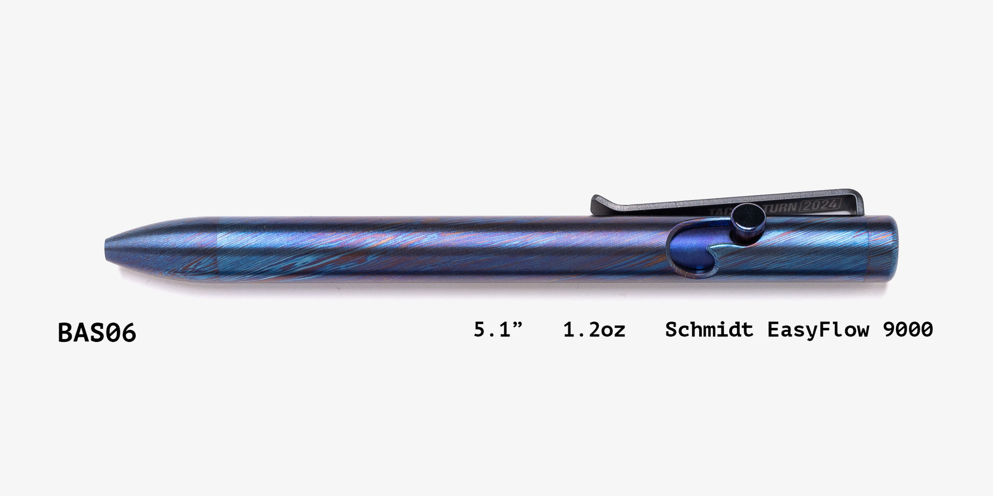 Full Titanium Damascus Bolt Action Pens