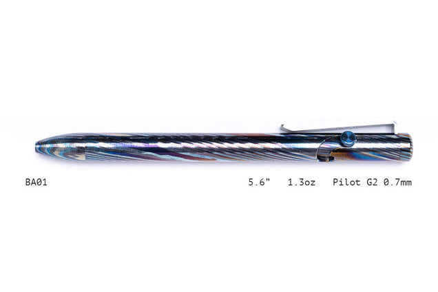 Full Zirconium Damascus Bolt Action Pens