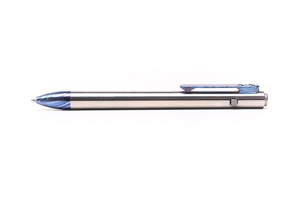 Titanium Damascus Side Click Pens