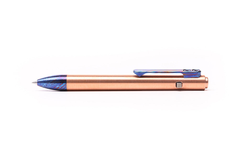 Titanium Damascus Side Click Pens